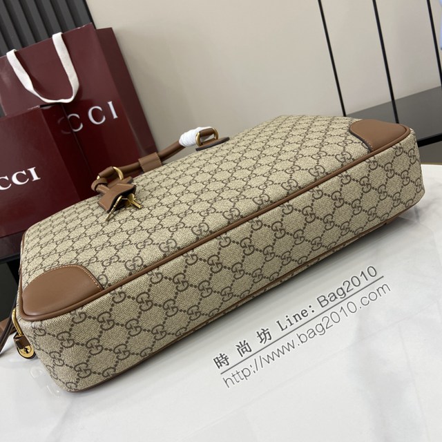 Gucci專櫃古馳最新款Emblem系列男士手提公事包 jh2594型號：821149